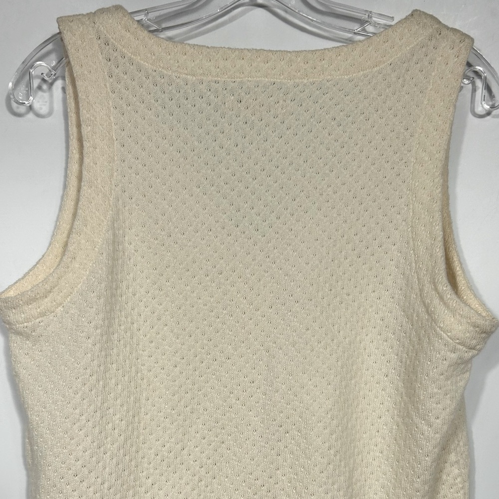 MADEWELL Pointelle Single-Button Vest Size M Bleached Canvas - Picture 9 of 13
